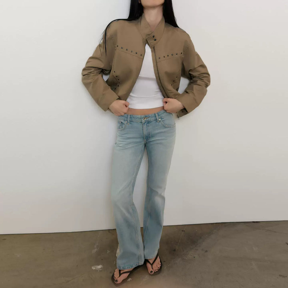 Star Stud Stand-Collar Jacket