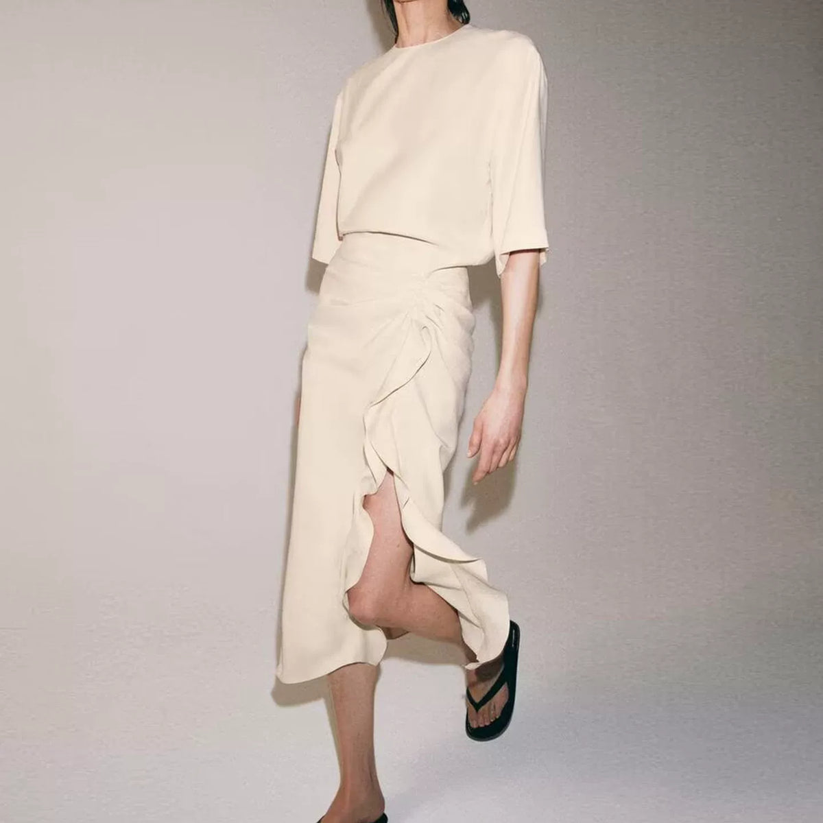 Gathered Midi Dress