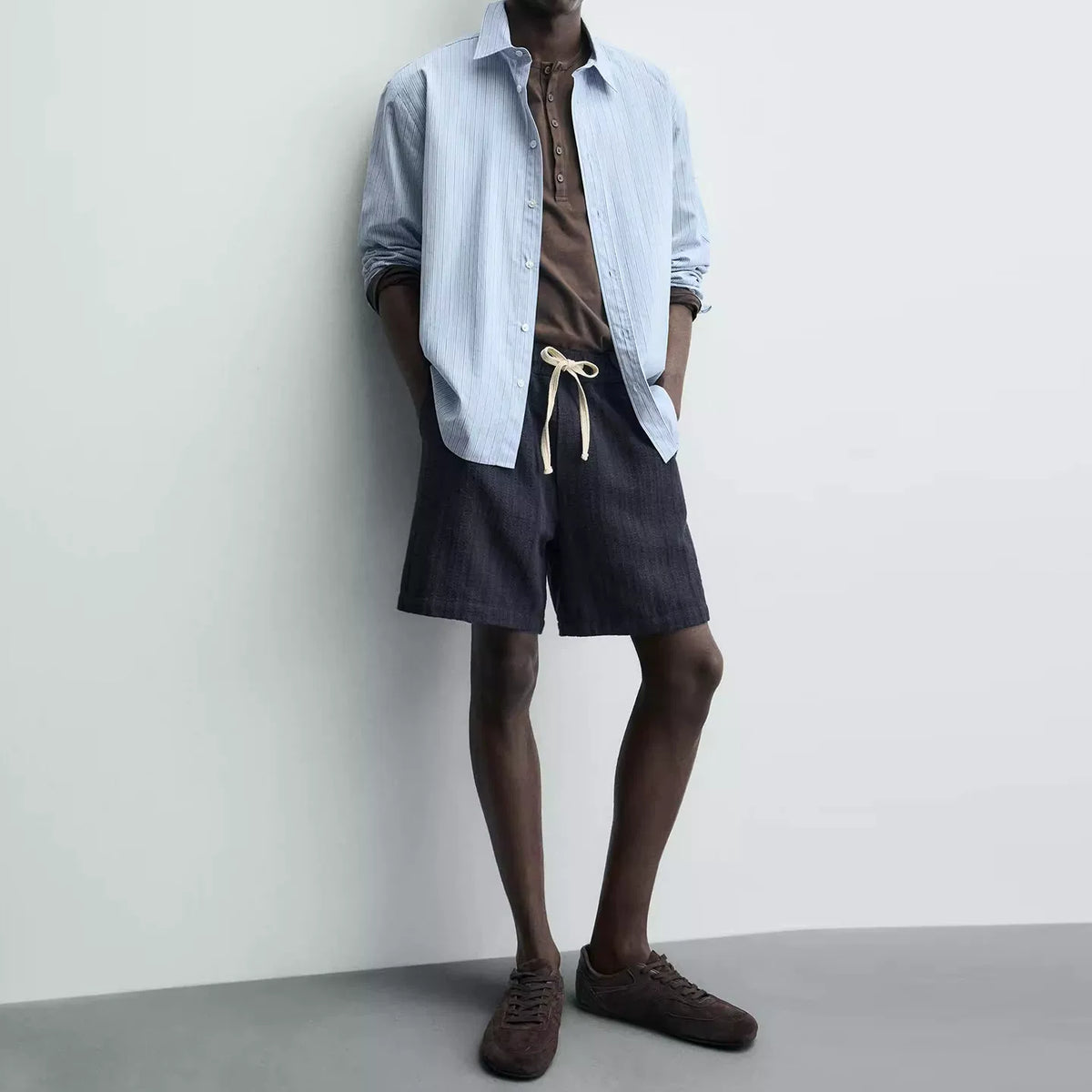 Geometric Jacquard Relaxed Shorts