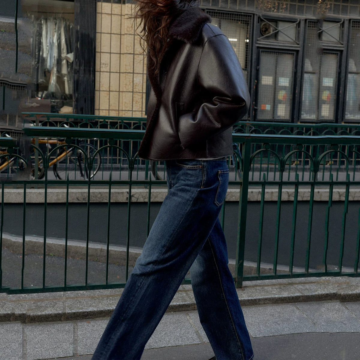 Reversible Faux Leather Jacket
