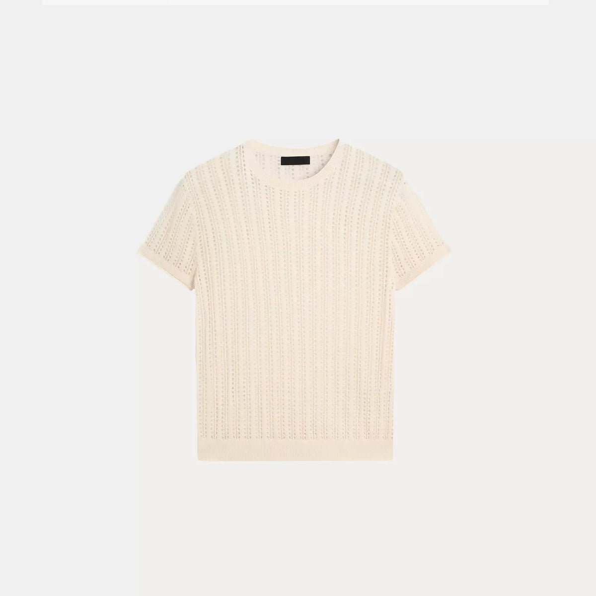 Open-Knit Short-Sleeve Top