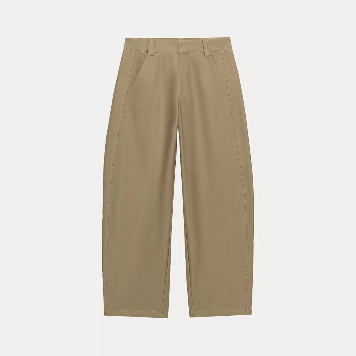 Mid-Rise Bucket Trousers with Pockets