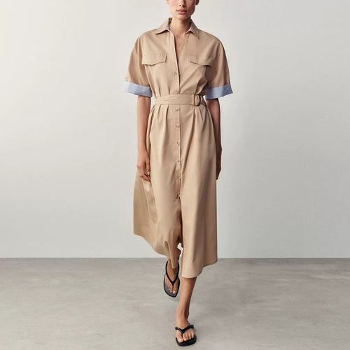 Belted Shirt Dress