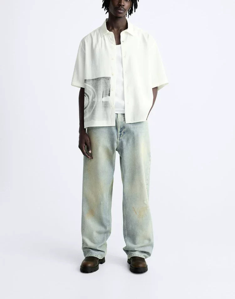 Photo Print Utility Shirt