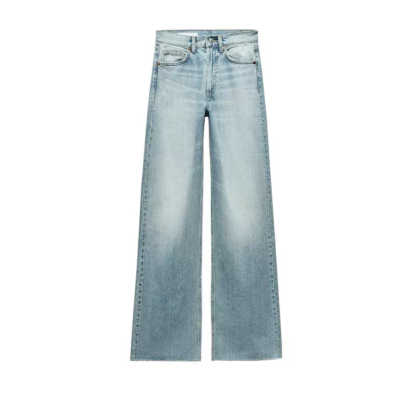 Slim-Effect High-Waist Wide-Leg Jeans