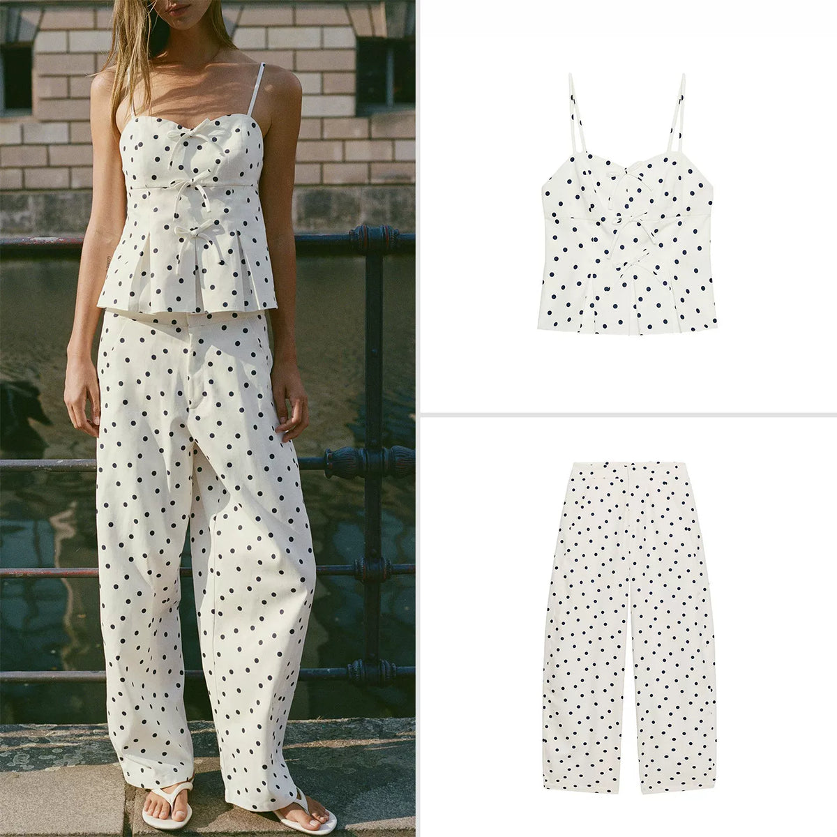 Polka Dot Sweetheart Top and Trouser Set