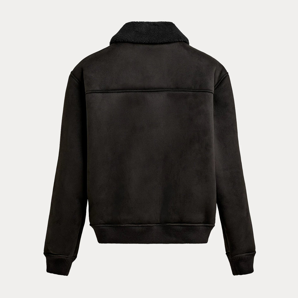 Panelled Suede-Effect Jacket