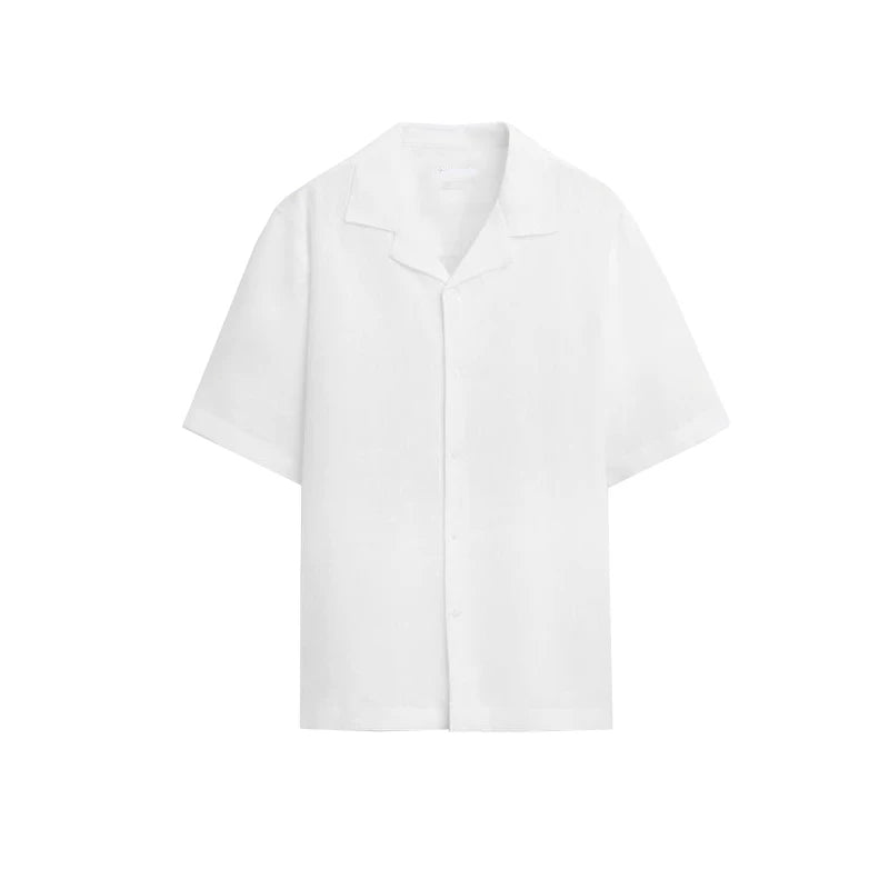 Bowling Collar Blend Short-Sleeve Shirt
