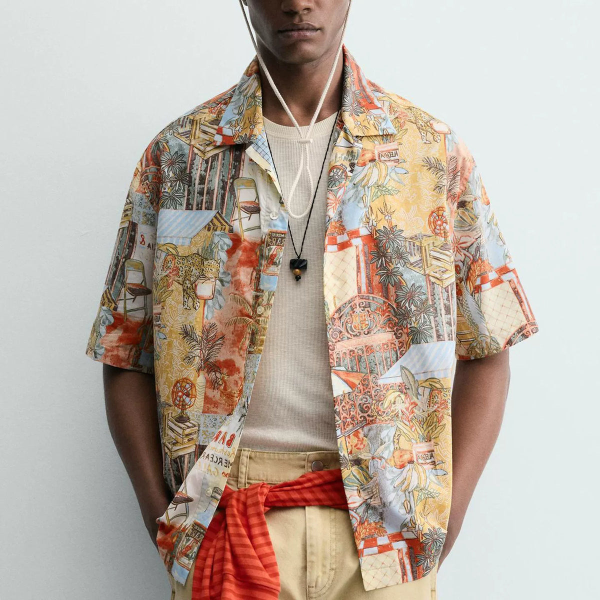 Resort Print Camp Shirt