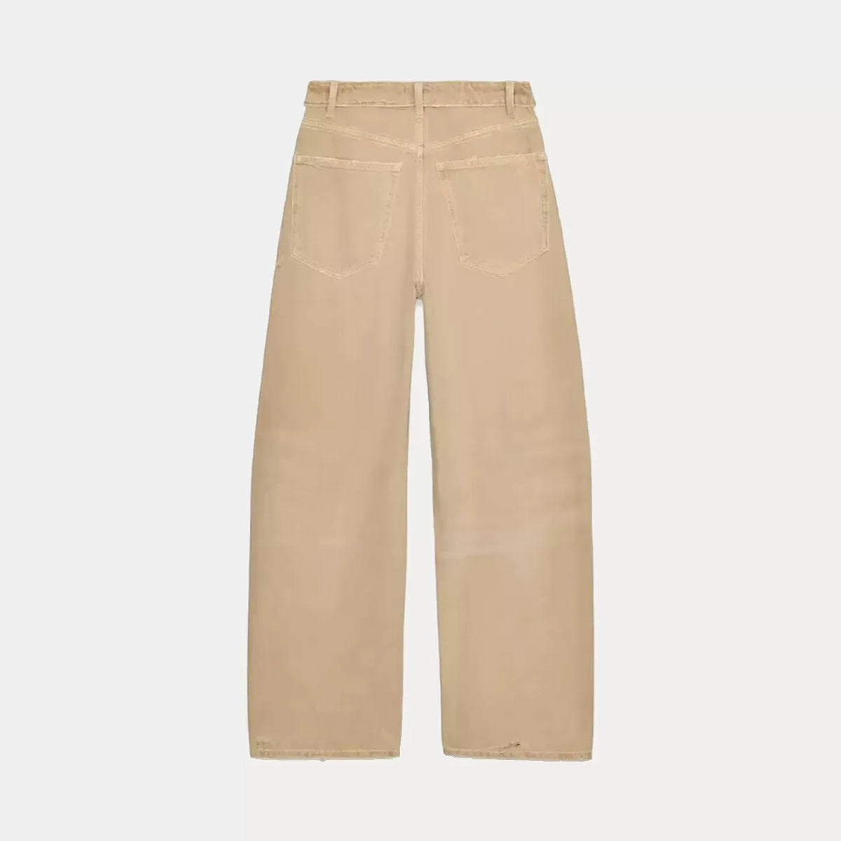Fold-Over Waist Mid-Rise Jeans