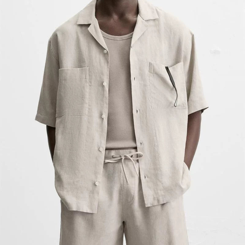 Shirt and Drawstring Shorts Set
