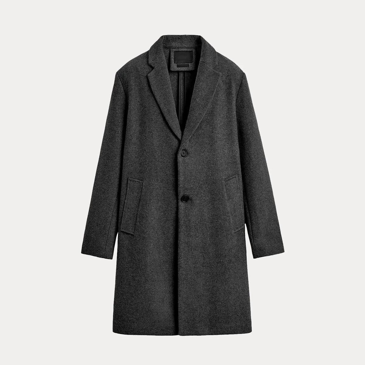 Slim Straight Wool-Blend Overcoat