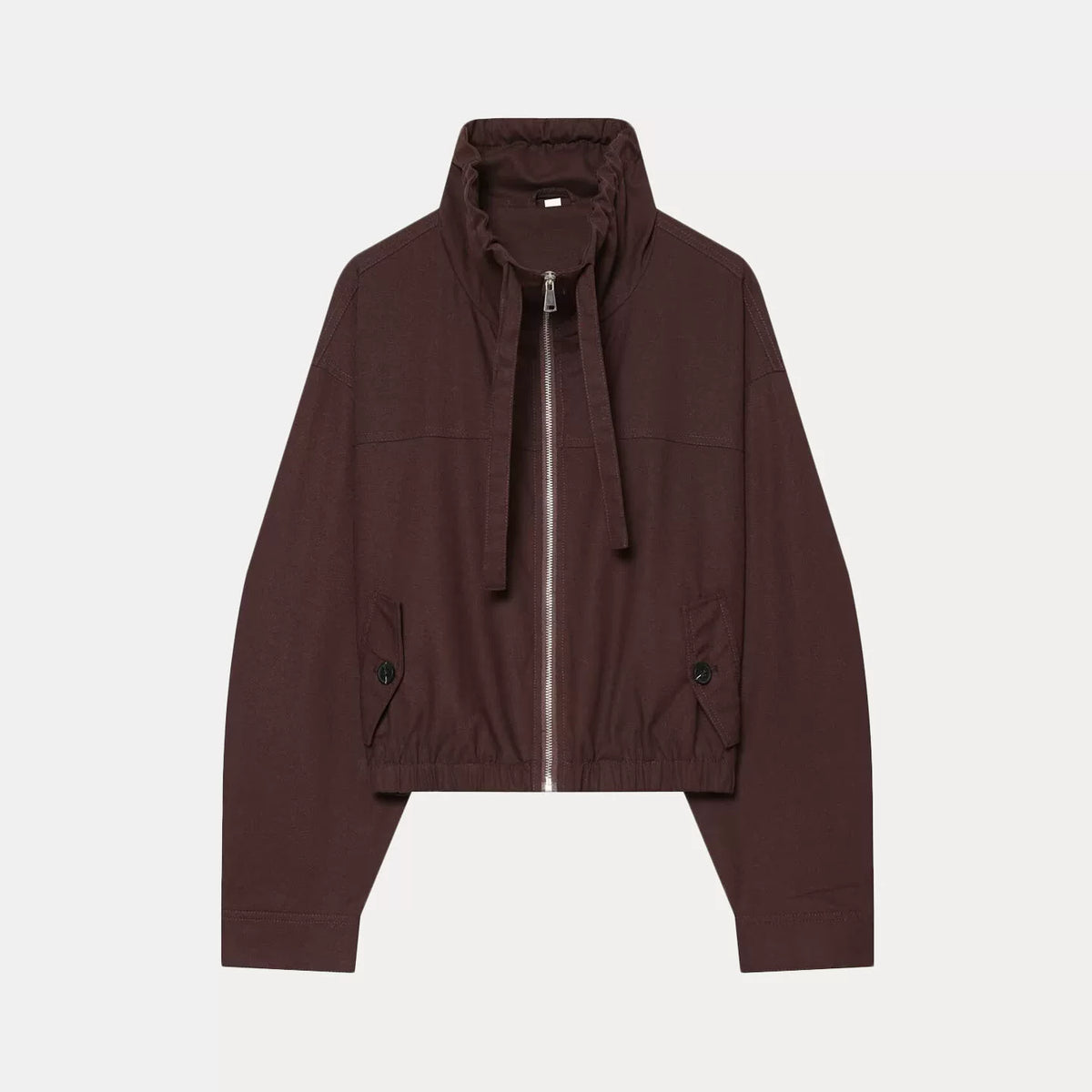 Stand-Collar Zip Jacket
