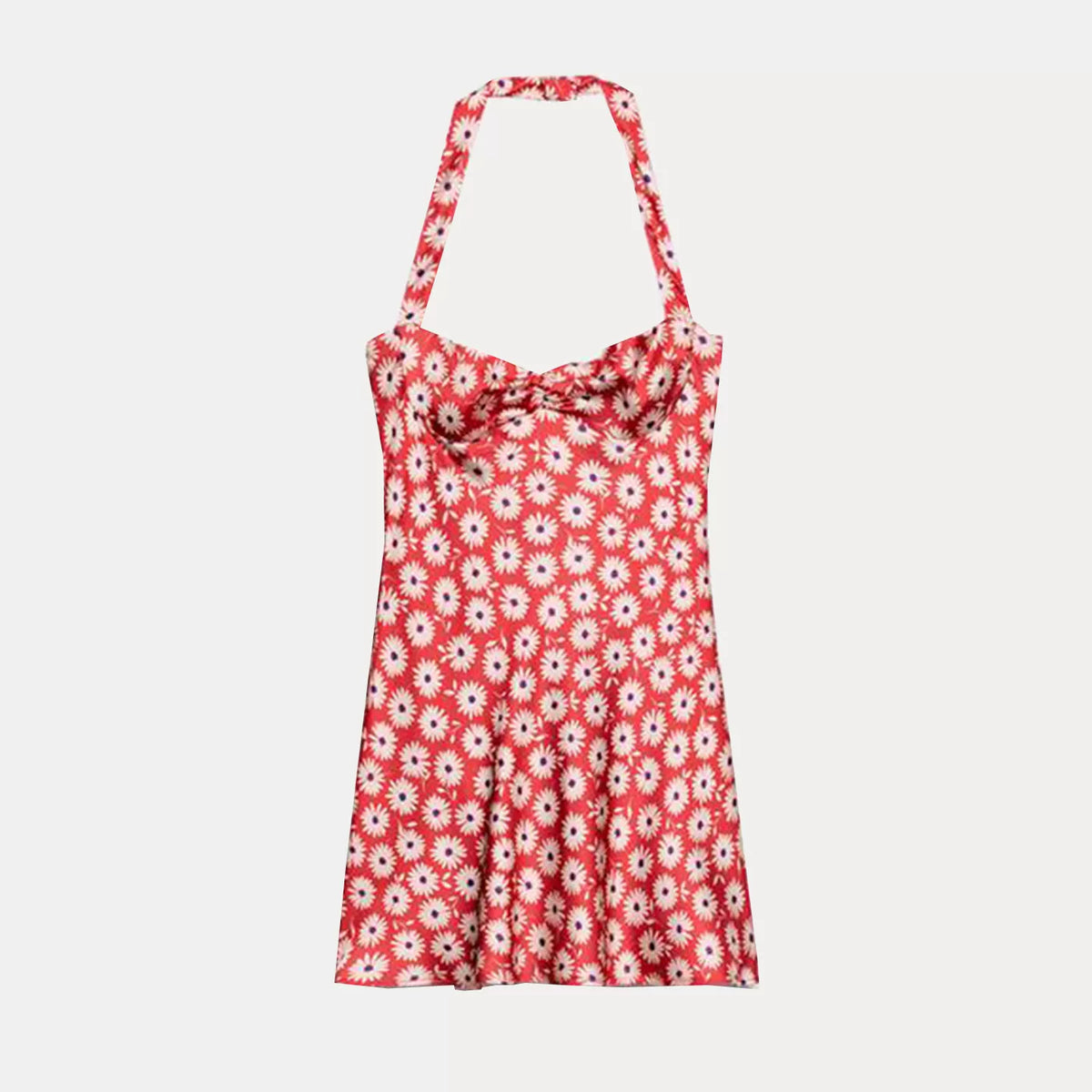 Floral Halter Mini Dress