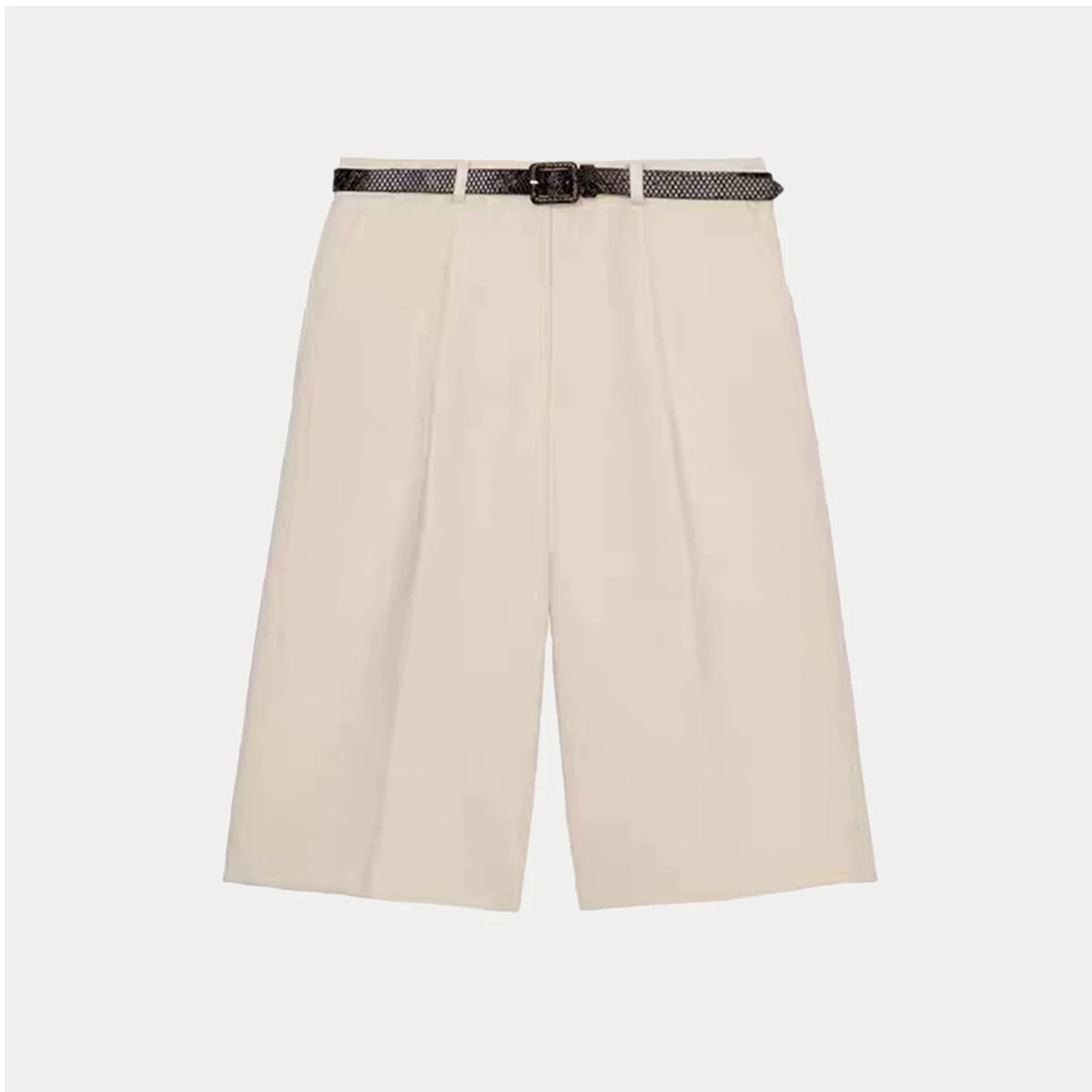 Belted Bermuda Shorts