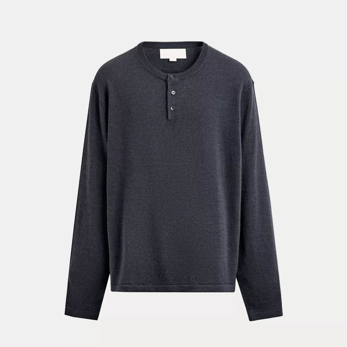 Button Placket Crew Knit Top