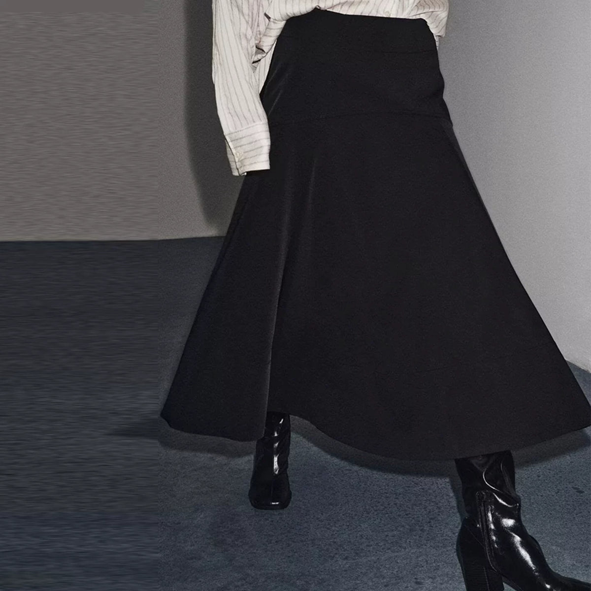 Belted Flared Skirt