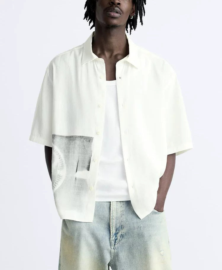 Photo Print Utility Shirt