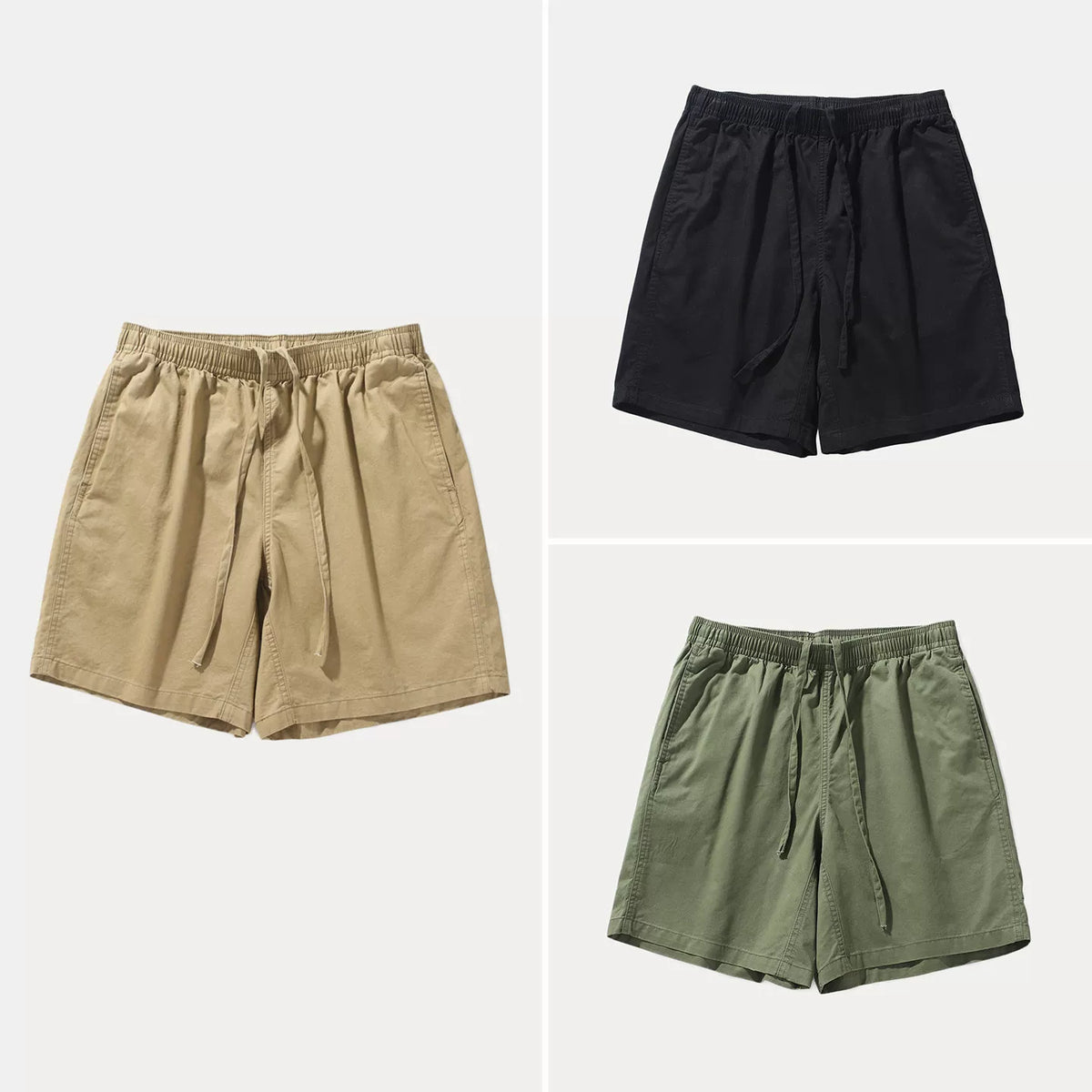 Elastic Drawstring Five-Point Shorts