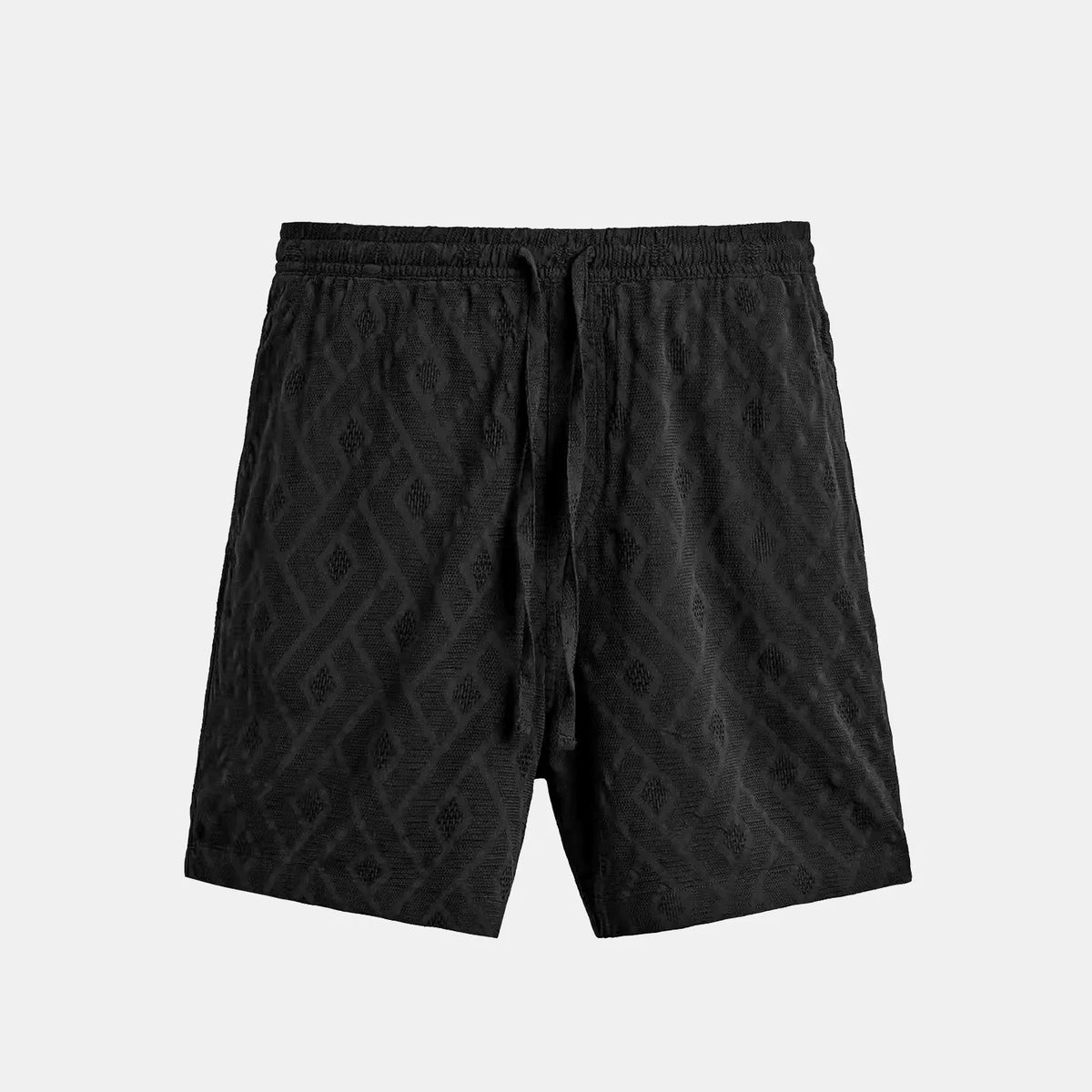 Short-Sleeve Shirt and Jacquard Shorts Set
