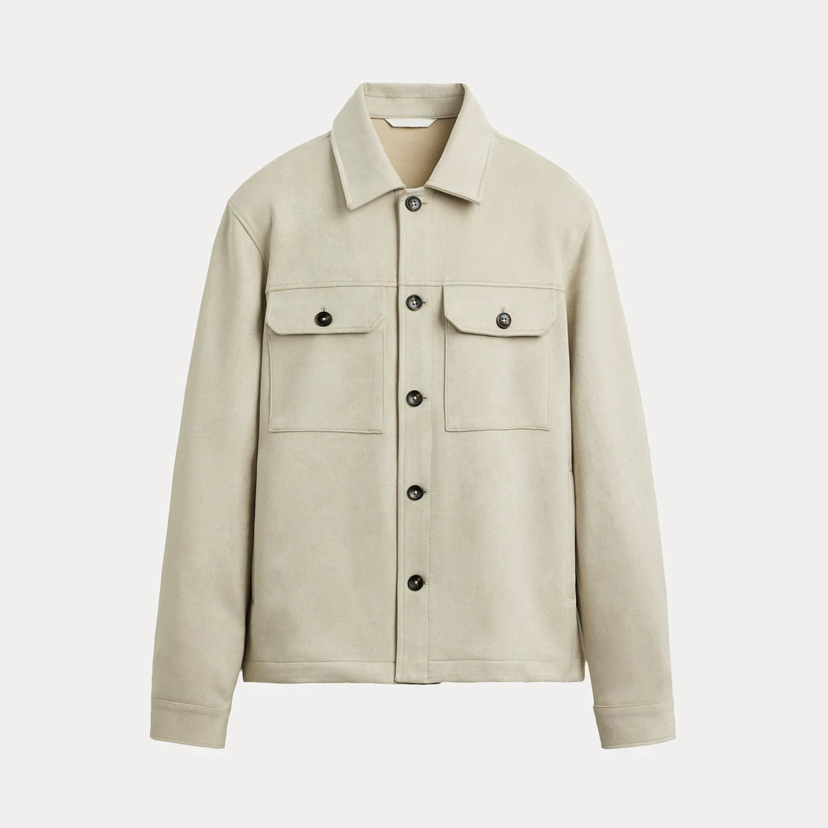 Suede-Effect Overshirt