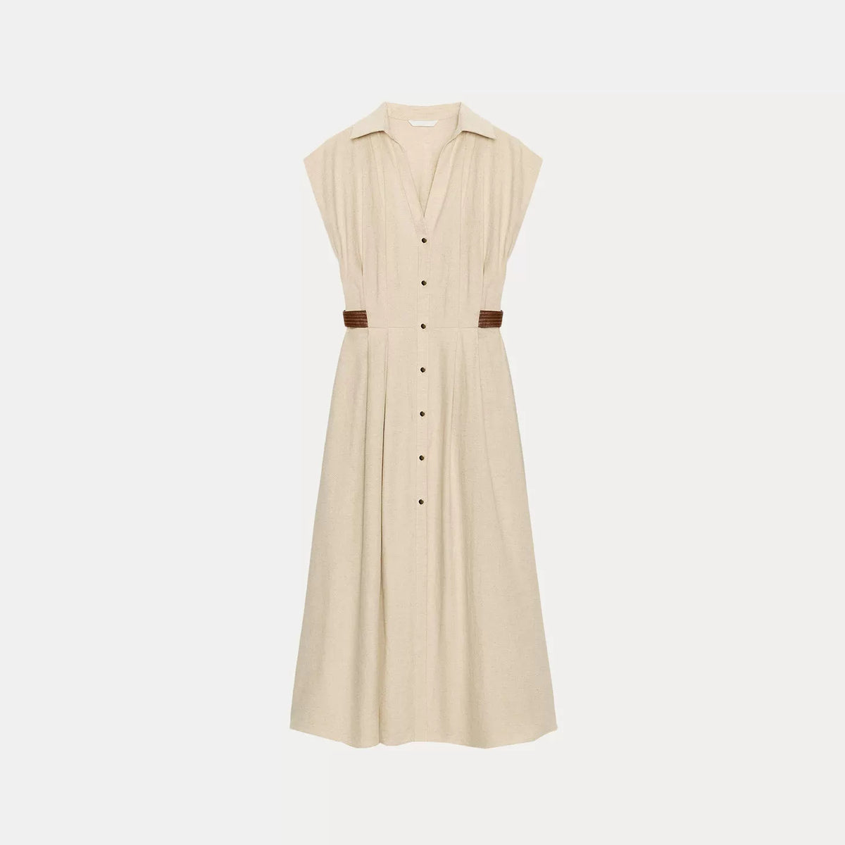 Long Sleeveless Shirt Dress