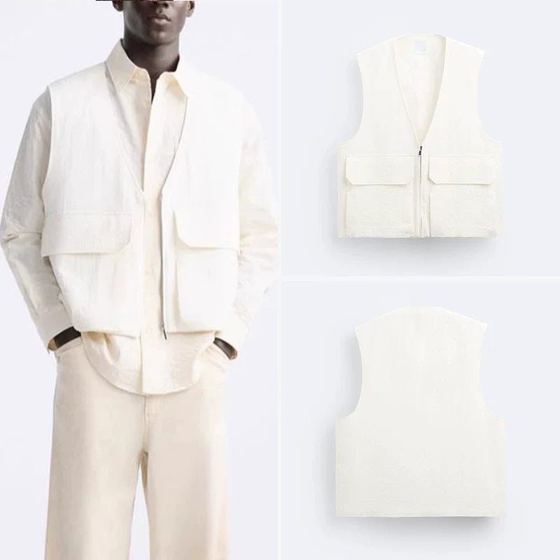 V-Neck Pocket Vest
