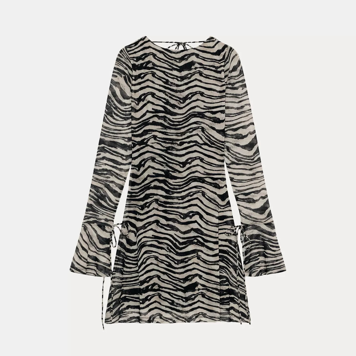 Animal Print Open-Back Dress