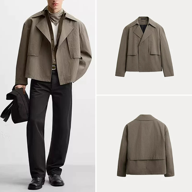 Lightweight Cropped Trench Coat
