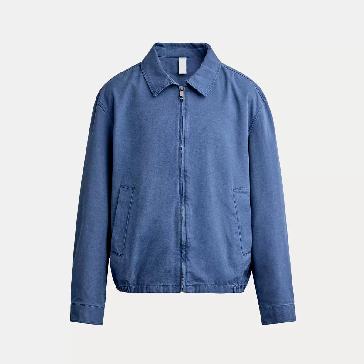 Washed Straight-Fit Collar Jacket