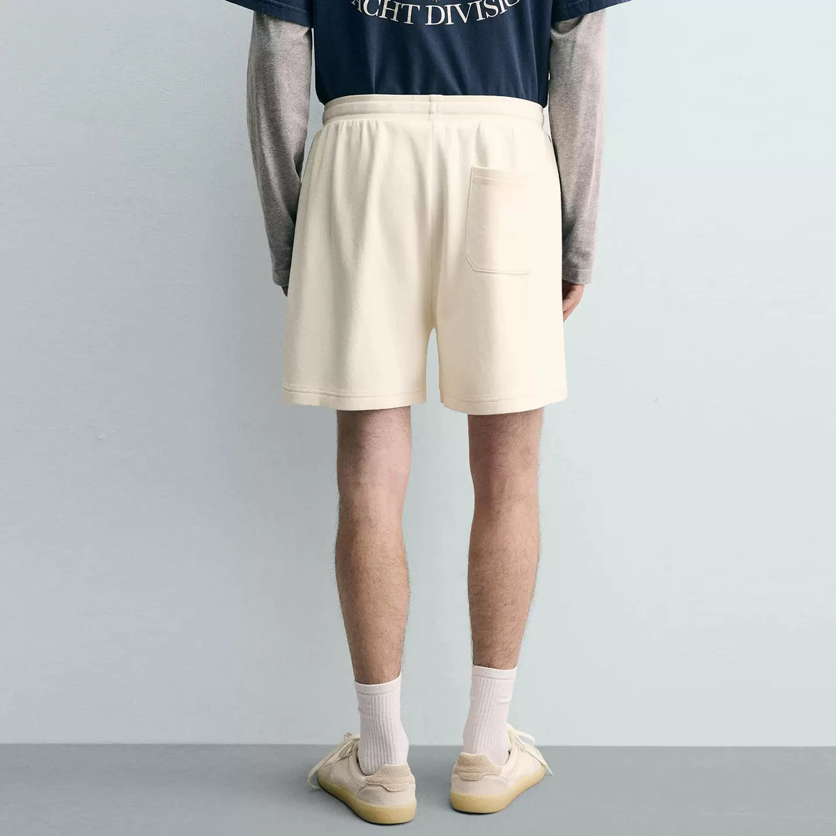 Striped Washed Jogger Shorts