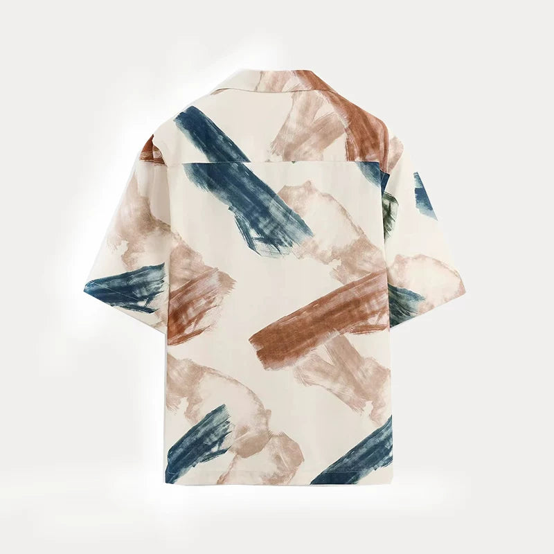 Abstract Print Relaxed Shirt