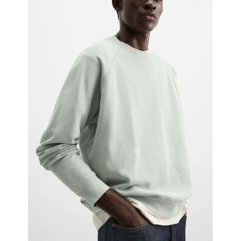 Washed Crew-Neck Sweatshirt