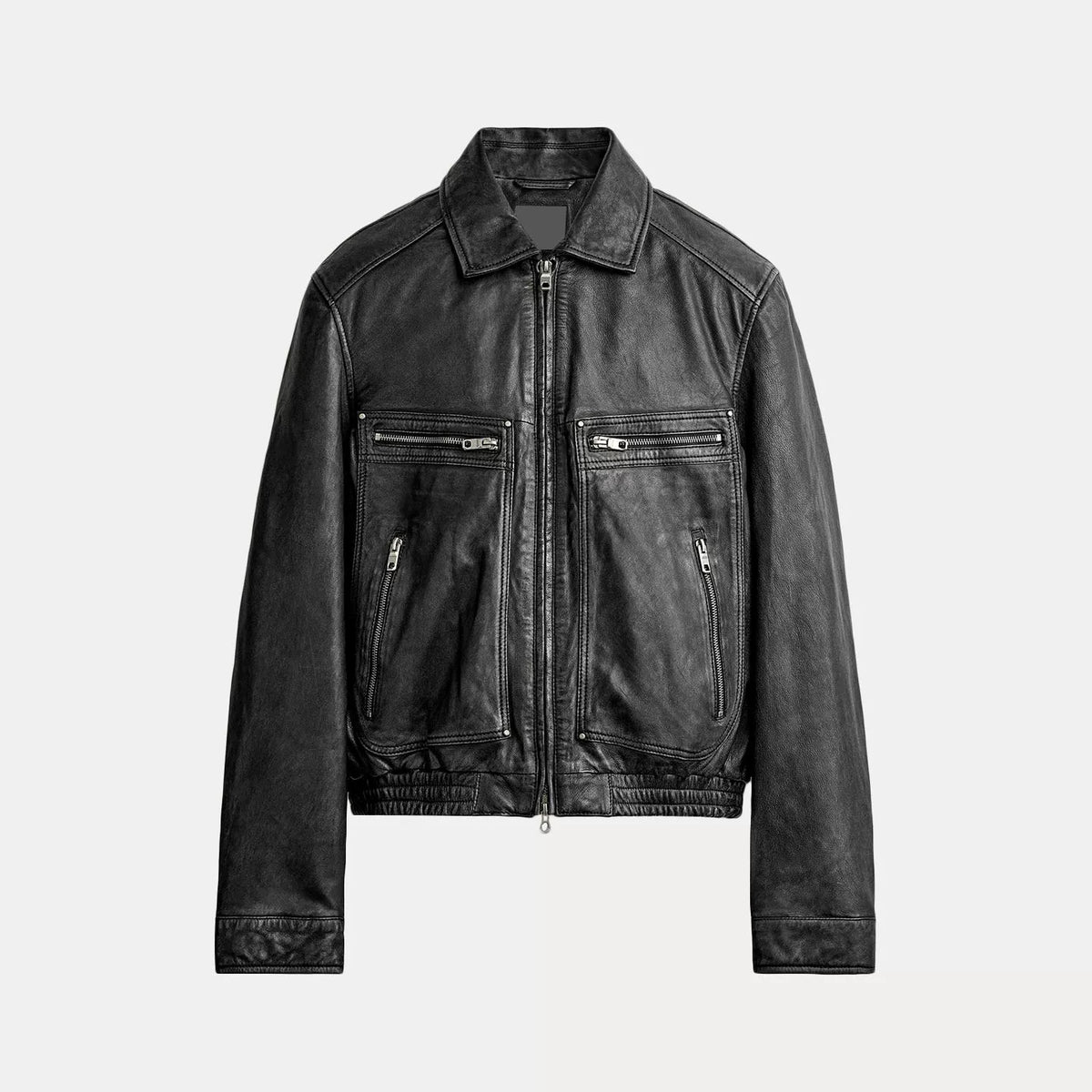 Cropped Zip Collar Jacket