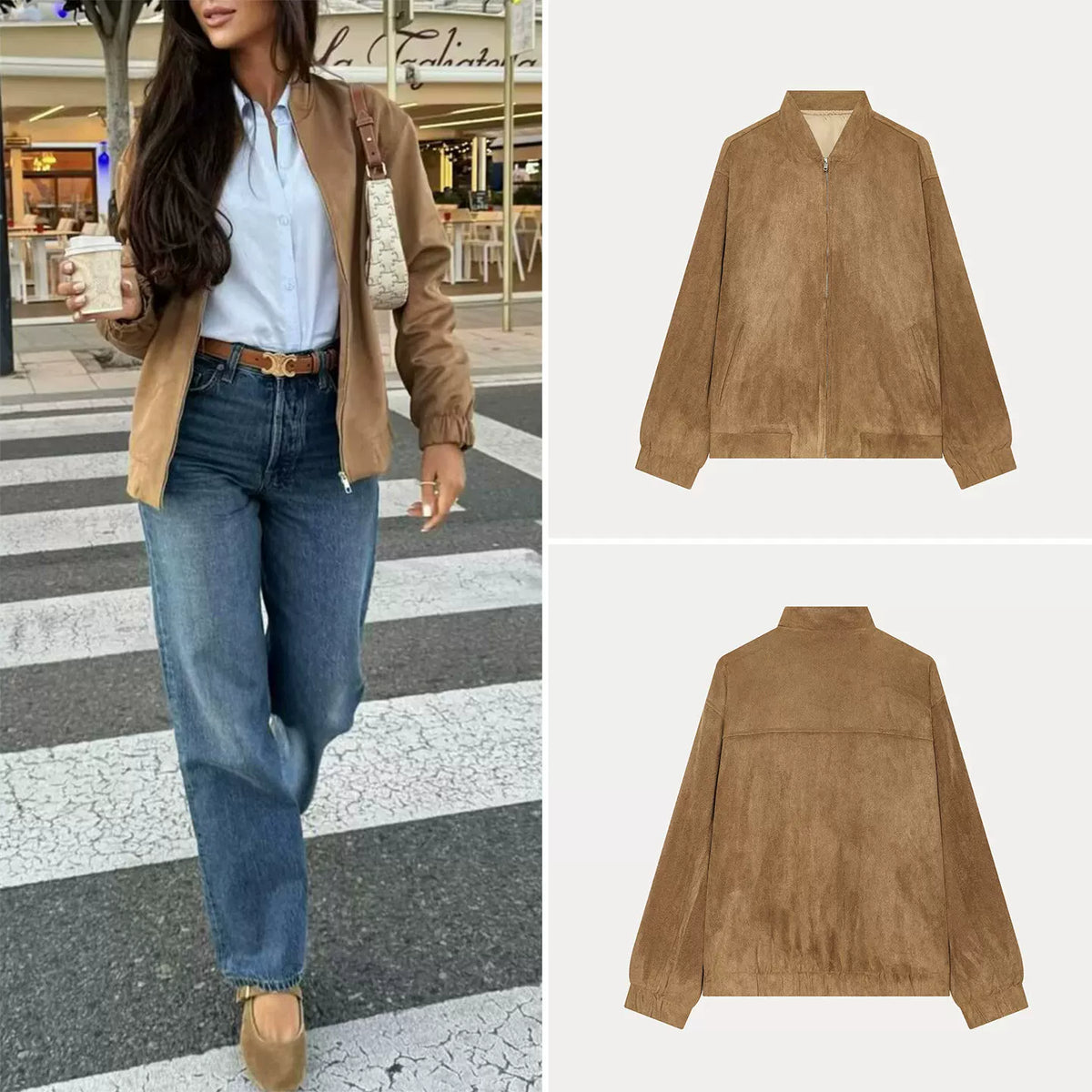 Textured Bomber Jacket