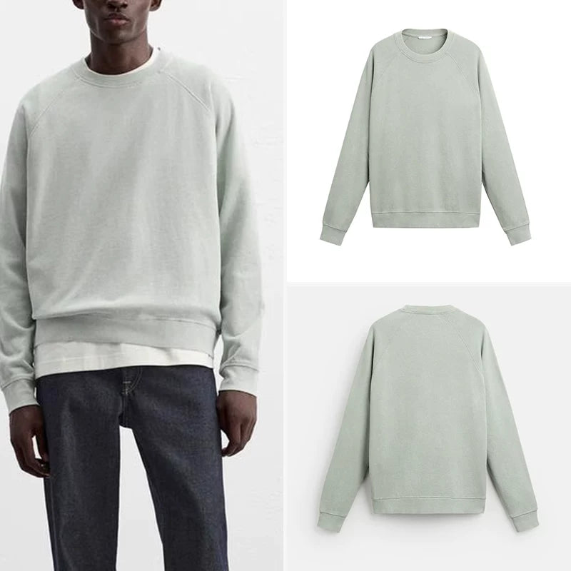Washed Crew-Neck Sweatshirt