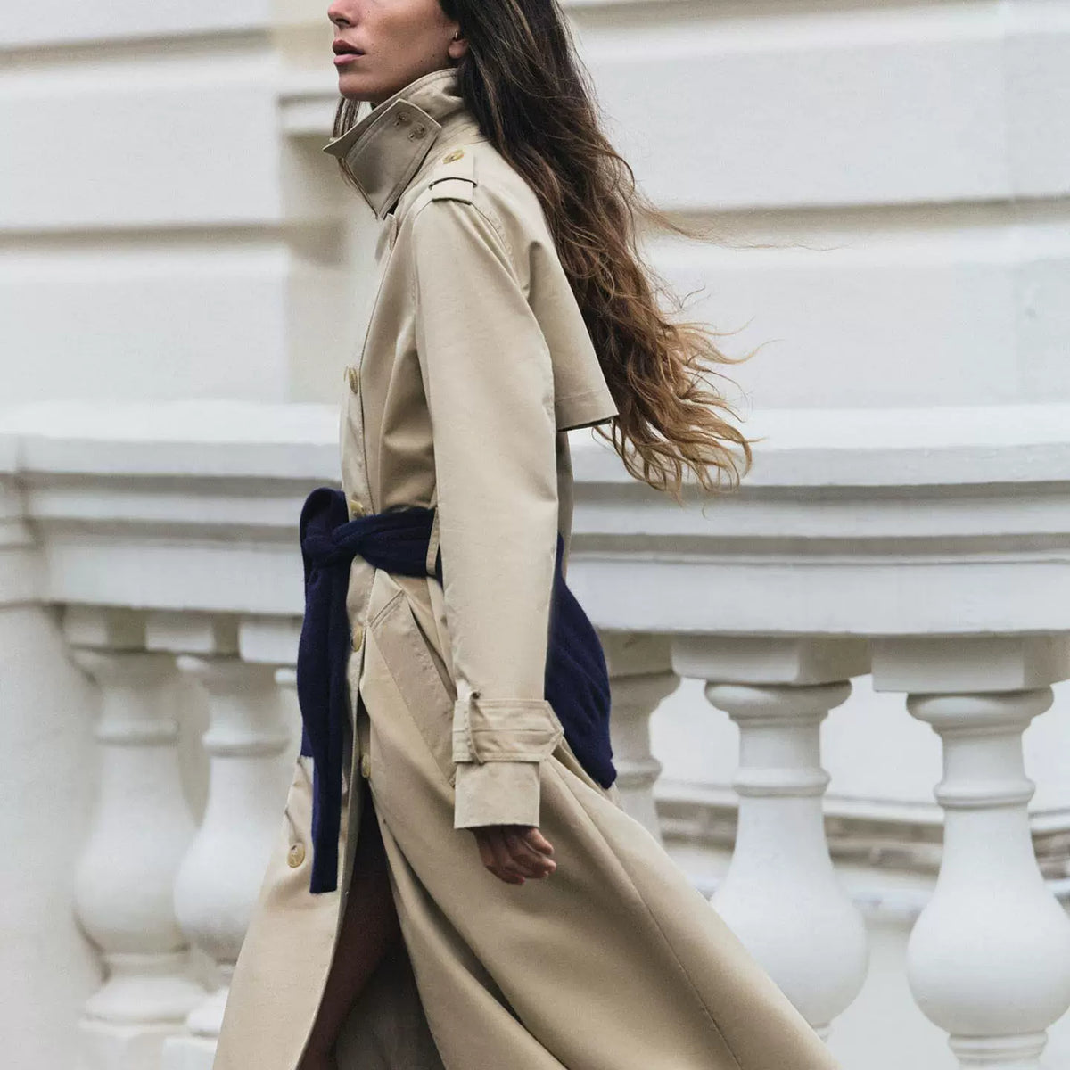 Belted Midi Trench Coat