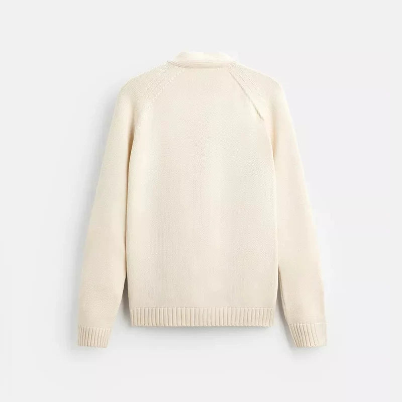 Contrast Single-Breasted Cardigan