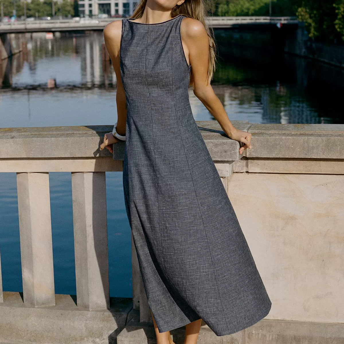 Open-Back A-Line Dress