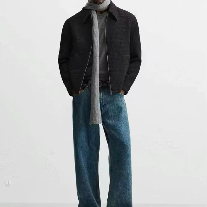 Textured Zip Overshirt