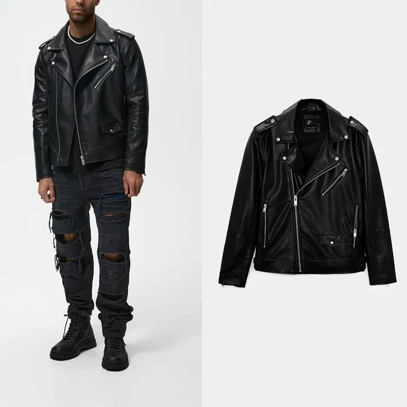 Faux Leather Biker Jacket