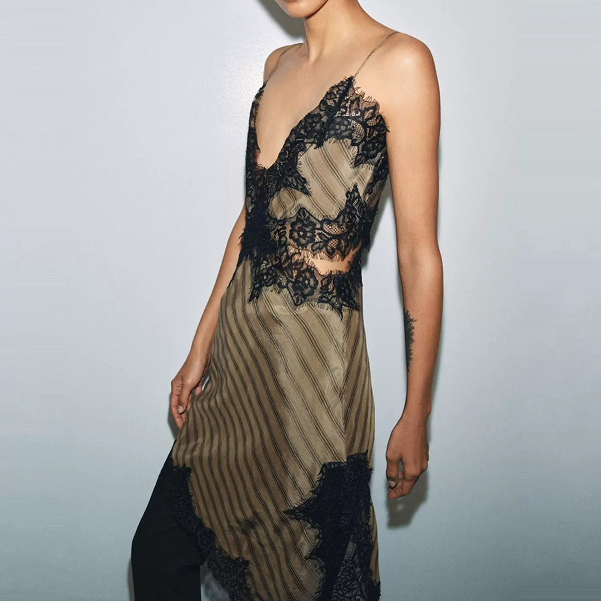 Lingerie-Style Cutout Dress