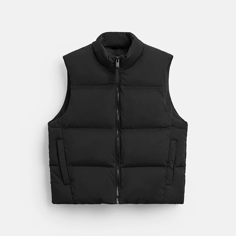 Stand-Collar Zip Vest
