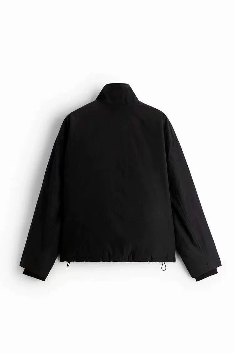 Stand Collar Pocket Utility Jacket