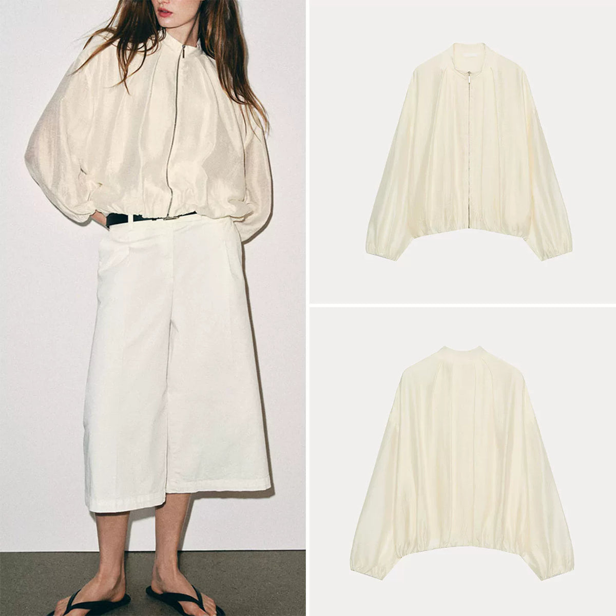 Pleated Pilot Jacket