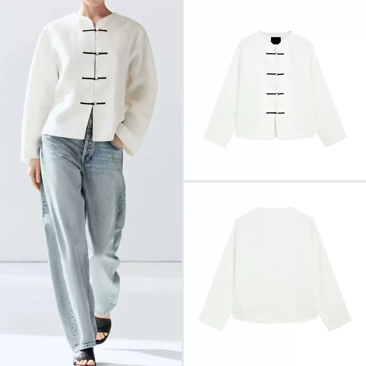 Flowy Button-Detail Shirt