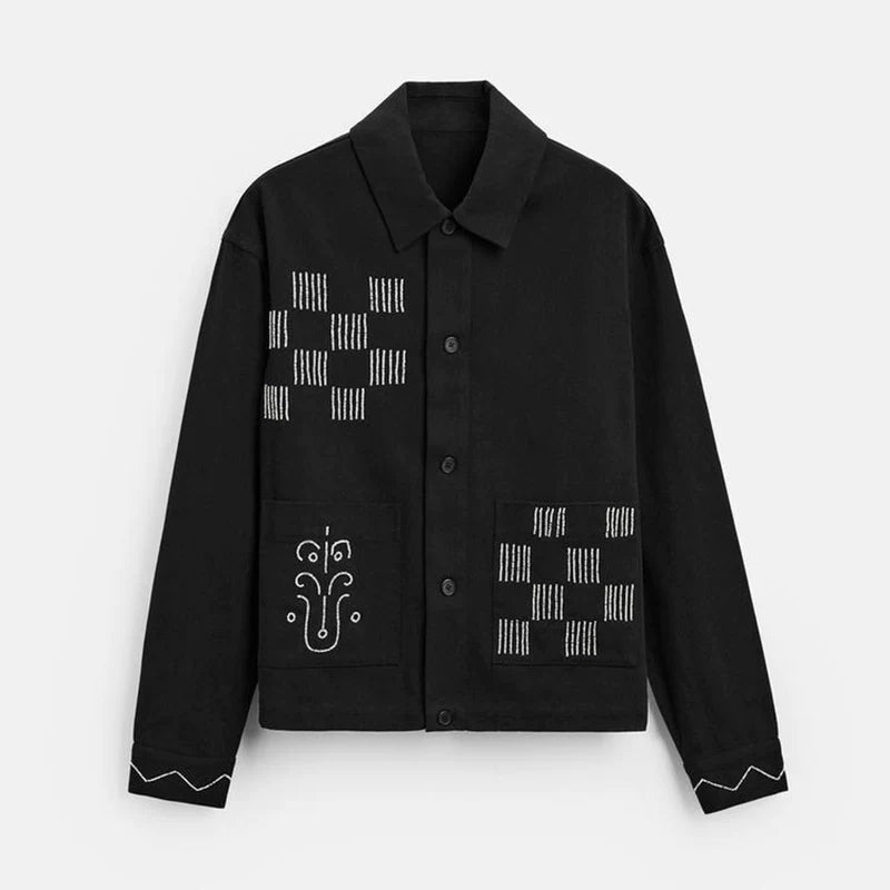 Embroidered Shirt Jacket