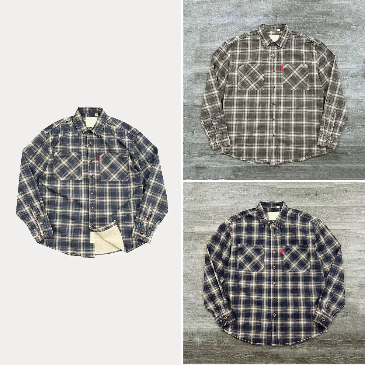 Retro Plaid Utility Overshirt