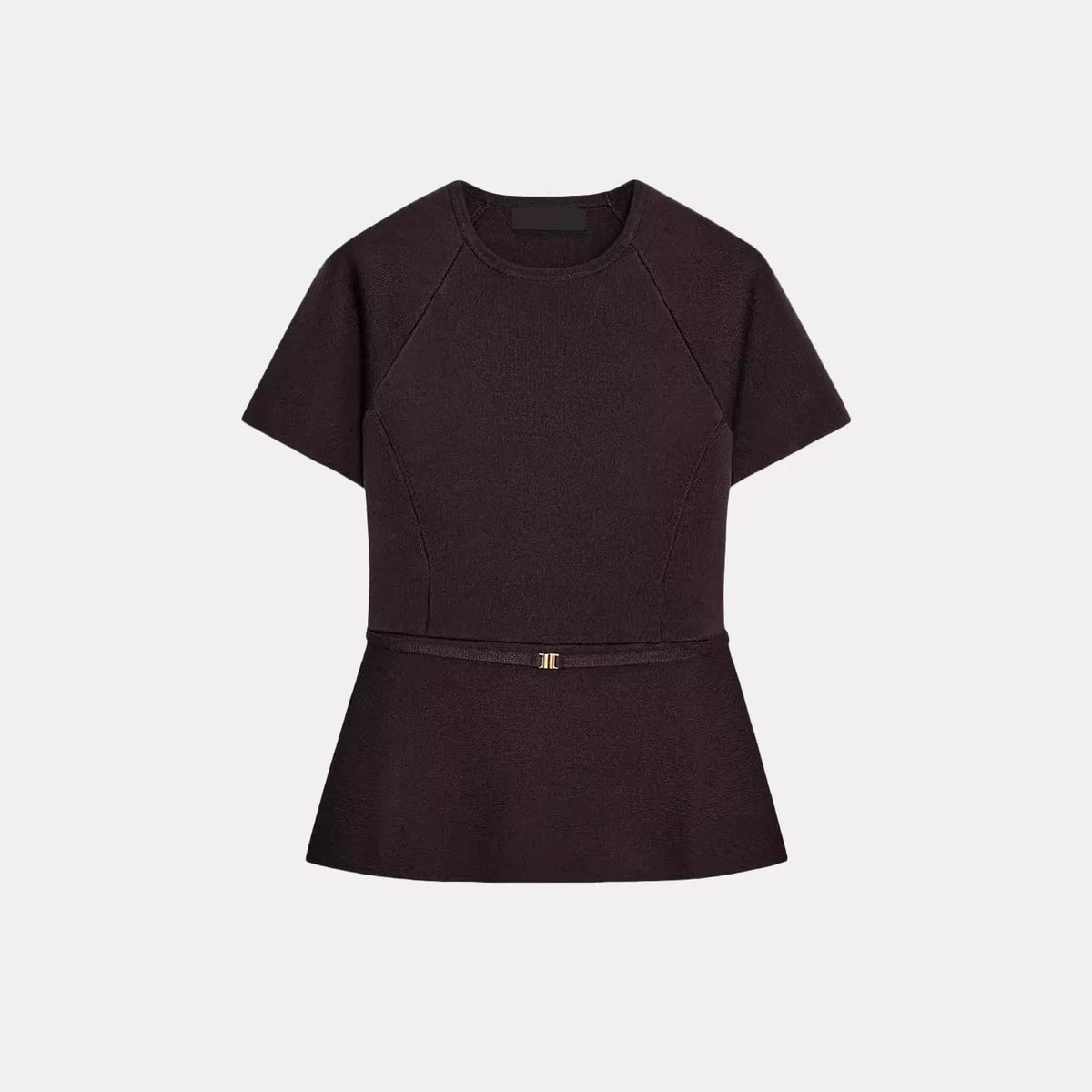 Belted Knit Top and Trouser Set