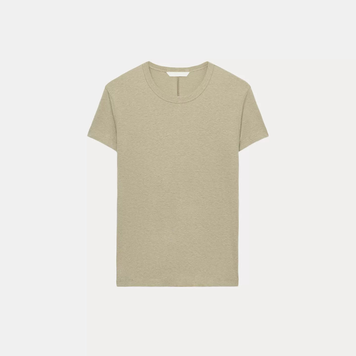 Straight-Cut Crew Neck T-Shirt